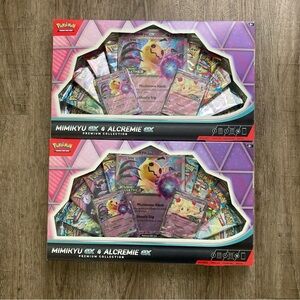 Lot of 2 New Pokemon Mimikyu EX & Alcremie EX Premium Collection